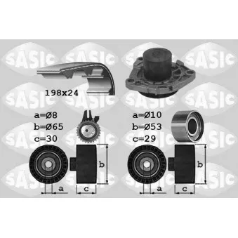 SASIC 3906031 - Pompe à eau + kit de courroie de distribution