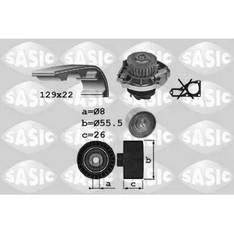 Pompe à eau + kit de courroie de distribution SASIC OEM 71775900