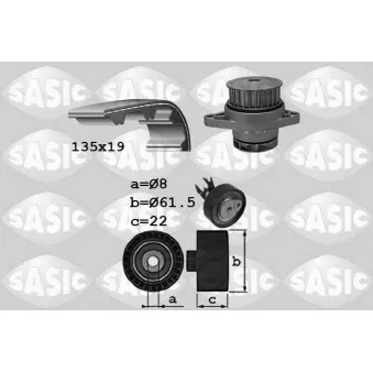 SASIC 3906065 - Pompe à eau + kit de courroie de distribution