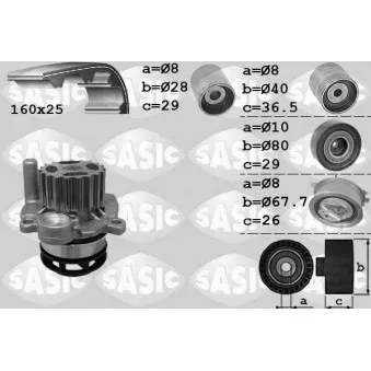SASIC 3906079 - Pompe à eau + kit de courroie de distribution