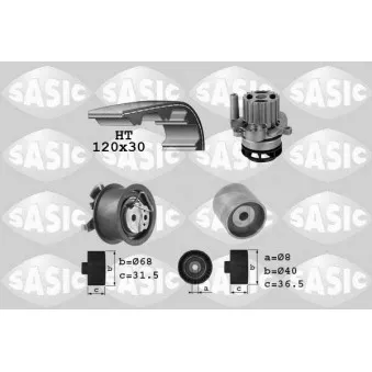 Pompe à eau + kit de courroie de distribution SASIC OEM 03L121011GX