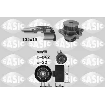 SASIC 3906088 - Pompe à eau + kit de courroie de distribution