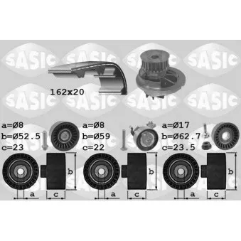 SASIC 3906092 - Pompe à eau + kit de courroie de distribution