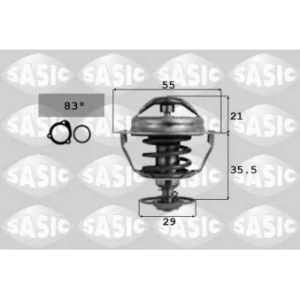 Thermostat d'eau SASIC 4000365 pour PEUGEOT PARTNER 1.9 D - 69cv