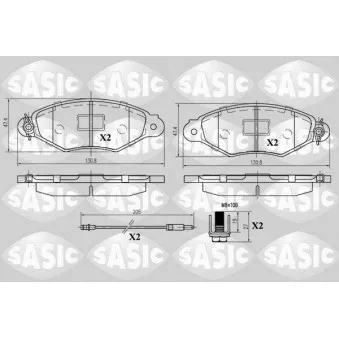 Jeu de 4 plaquettes de frein avant SASIC OEM 425205