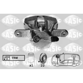 Étrier de frein avant droit SASIC 6504011 pour RENAULT CLIO 0.9 TCe 75 - 76cv