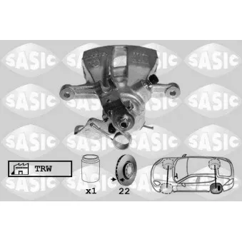 Étrier de frein arrière gauche SASIC OEM 7H0615423A