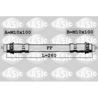 Flexible de frein SASIC 6600011 pour CITROEN C5 2.2 HDi - 163cv