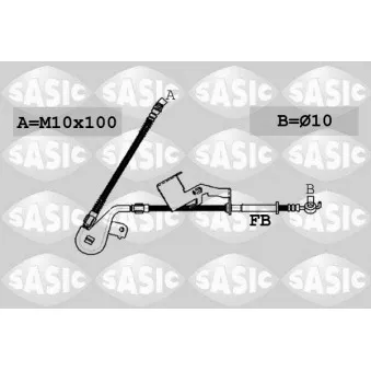 SASIC 6600063 - Flexible de frein avant gauche