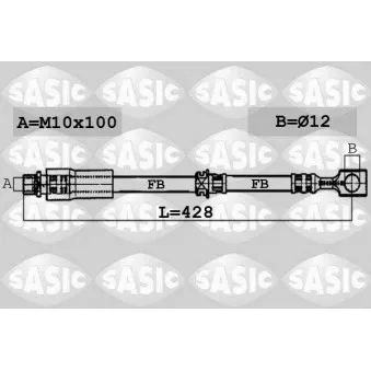 Flexible de frein SASIC 6606083 pour OPEL VECTRA 2.2 DTI 16V - 117cv