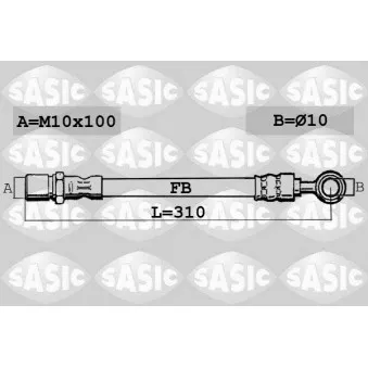 Flexible de frein arrière gauche SASIC OEM 587372L700
