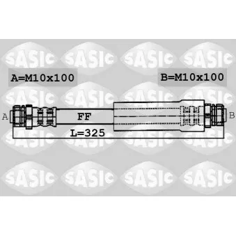 Flexible de frein SASIC 6606120 pour FORD FIESTA 1.4 - 80cv