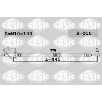 SASIC 6606135 - Flexible de frein avant gauche