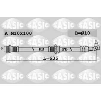 SASIC 6606153 - Flexible de frein avant gauche