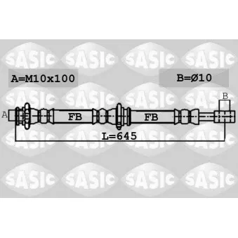 SASIC 6606159 - Flexible de frein avant droit