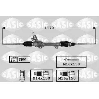 Crémaillière de direction SASIC OEM 4000CA