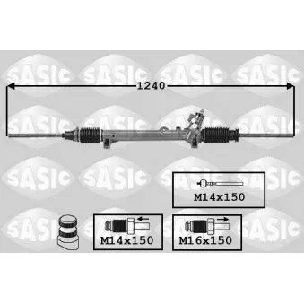 Crémaillière de direction SASIC OEM 4000Q8