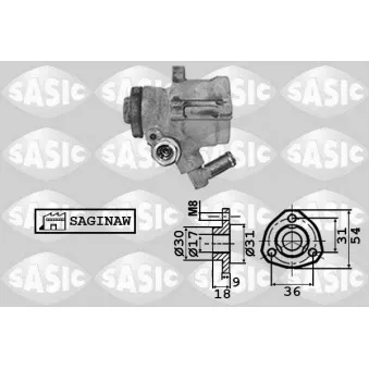 SASIC 7076008 - Pompe hydraulique, direction