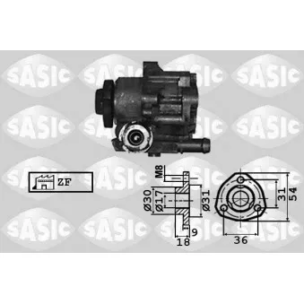 SASIC 7076010 - Pompe hydraulique, direction
