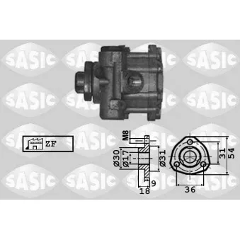SASIC 7076031 - Pompe hydraulique, direction