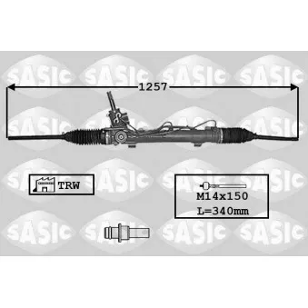 Crémaillière de direction SASIC OEM 4000ZK