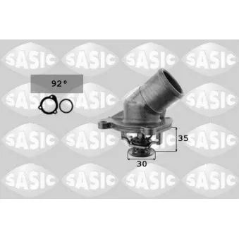 Thermostat d'eau SASIC 9000121 pour OPEL CORSA 1.0 i 12V - 54cv