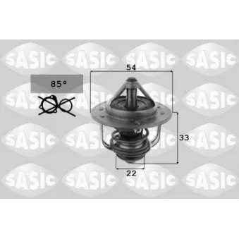Thermostat d'eau SASIC 9000122 pour OPEL VECTRA 1.7 TD - 82cv