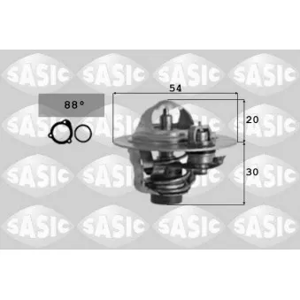 Thermostat d'eau SASIC 9000298 pour OPEL CORSA 1.5 D - 50cv