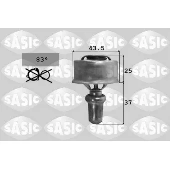 Thermostat d'eau SASIC 9000314 pour RENAULT CLIO 1.1 - 46cv