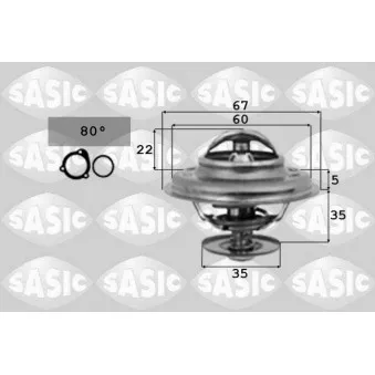 Thermostat d'eau SASIC 9000337 pour MERCEDES-BENZ T2/L L 407 D - 72cv