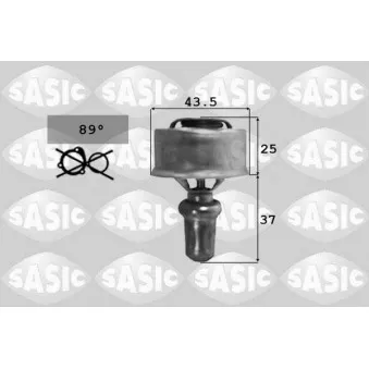 Thermostat d'eau SASIC 9000392 pour RENAULT CLIO 1.1 - 46cv