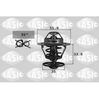 Thermostat d'eau SASIC 9000713 pour FORD FOCUS 1.8 BiFuel - 111cv