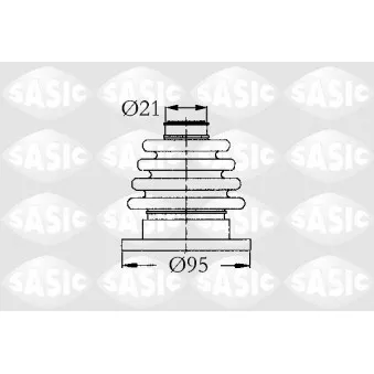 Soufflets de cardan avant SASIC OEM 191498201C