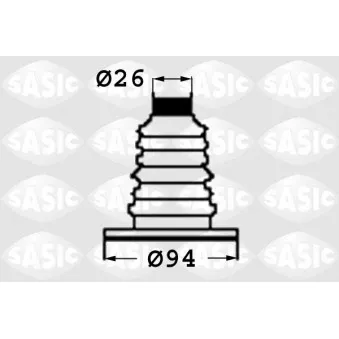 Soufflets de cardan avant SASIC OEM 1H0407283D
