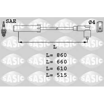 Kit de câbles d'allumage SASIC OEM 48494