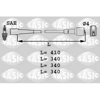 SASIC 9284001 - Kit de câbles d'allumage