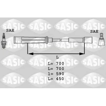 SASIC 9284002 - Kit de câbles d'allumage
