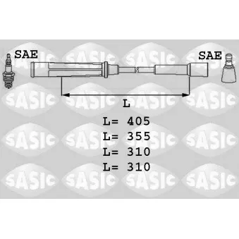 Kit de câbles d'allumage SASIC 9284003