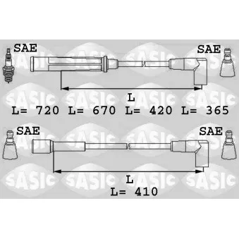 Kit de câbles d'allumage SASIC OEM 649/35