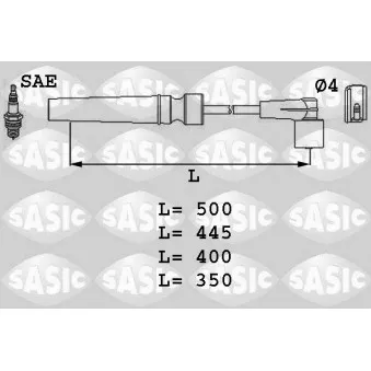 SASIC 9286003 - Kit de câbles d'allumage