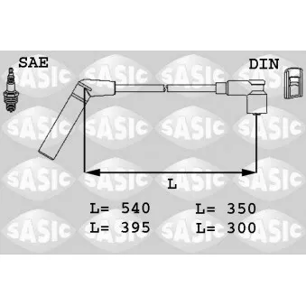 SASIC 9286007 - Kit de câbles d'allumage