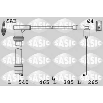 Kit de câbles d'allumage SASIC 9286009