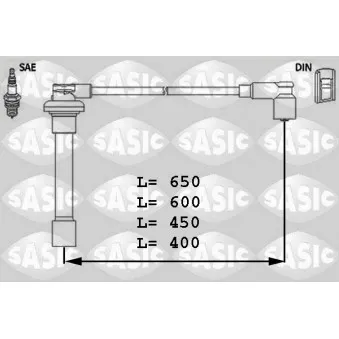 SASIC 9286010 - Kit de câbles d'allumage