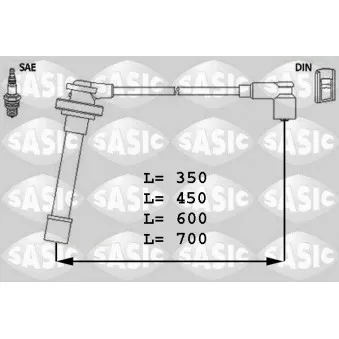 SASIC 9286011 - Kit de câbles d'allumage