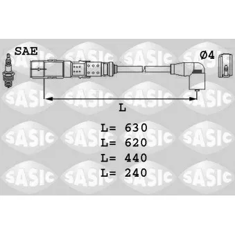 Kit de câbles d'allumage SASIC OEM 06b905437a