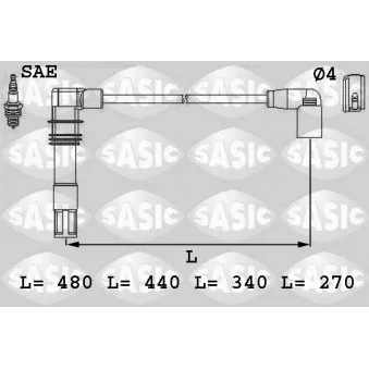 SASIC 9286013 - Kit de câbles d'allumage