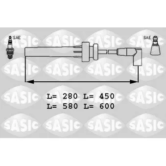 SASIC 9286014 - Kit de câbles d'allumage