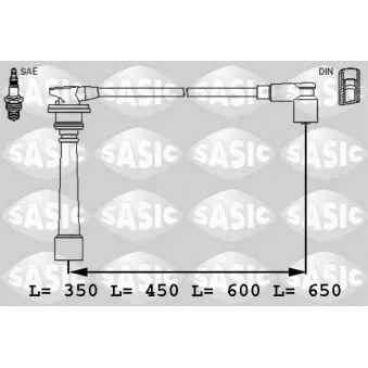 SASIC 9286015 - Kit de câbles d'allumage
