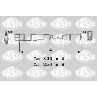 SASIC 9286023 - Kit de câbles d'allumage