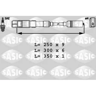SASIC 9286024 - Kit de câbles d'allumage